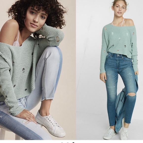 Express Sweaters - 🆕 DESTROYED KNIT SWEATER 🆕